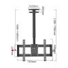 THEGA TV Wall Mount Ceiling Mount Tv Bracket - Adjustable TV Mount Bracket, Fits 39-85inch TVs, Telescoping Tilt and Swive, Max VESA 600x400mm, with Loading 176 Lbs view 2