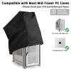 CaSZLUTION Computer CPU Dust Cover for Mid-Tower PC Case, Antistatic Water Resistant Desktop Host Protector Sleeve with Adjustable Elastic Cord - 10.0W x 19.6H x 24.8D Inch view 2