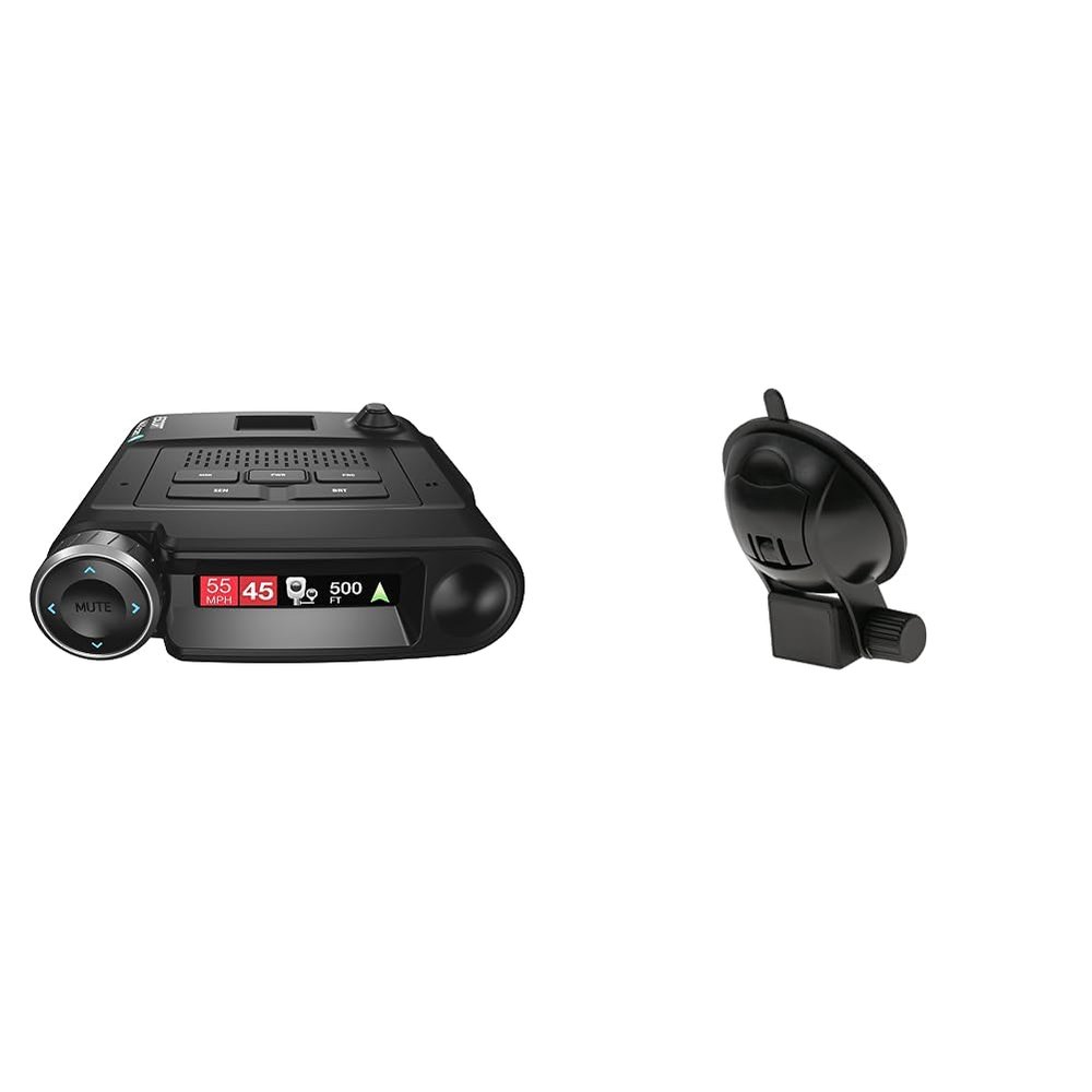 Escort MAXcam 360c Laser Radar Detector and Dash Camera - Great Range, 360 Protection, Shared Alerts & EZ Mag Mount - StickyCup Silicon Suction Cup (Black) for Escort Models IX, IXC
