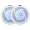 Pyle Marine Speakers - 4 Inch and 6.5 Inch 2 Way Waterproof and Weather Resistant Outdoor Audio Stereo Sound System (White) view 2