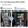 Car Radio for Ford Mustang 2015 2016 2017 2018 2019 2020 Stereo Replacement 10.4 Inch Touch Screen Carplay Android Auto Head Unit Upgrade DSP Multimedia Player GPS Navigation System Bluetooth view 2