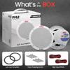 Pyle 6.5 Inch Dual Marine Speakers - 2 Way Waterproof and Weather Resistant Outdoor Stereo Sound System Bundle with 400 Watt 4 Channel Micro Amplifier view 4