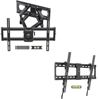 Full Motion TV Wall Mount for Most 37"-84" Flat Screen TV, USX MOUNT Tilting TV Wall Mount for Most 37"-95" Flat Curved Screen Television