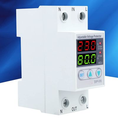 Fafeicy Adjustable Voltage Protector Delay Reset Protector Over and Under Voltage Protector, Computer Protectors (40A)
