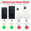 AGVEE 3+3 6 Pack for iPhone 15 6.1" / 15 Plus 6.7" Camera Lens Protector, Bling Diamond & Bling Glitter Metal Ring 9H Tempered HD Glass Camera Cover Film, Bling-Black view 2