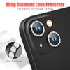 AGVEE 3+3 6 Pack for iPhone 15 6.1" / 15 Plus 6.7" Camera Lens Protector, Bling Diamond & Bling Glitter Metal Ring 9H Tempered HD Glass Camera Cover Film, Bling-Black view 4