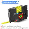 KCMYTONER 6 Pack Compatible for Brother P-Touch HSe-621 HSe621 HS-621 HS621 AHS-621 8.8mm Yellow TZe Heat Shrink Tube Label Tape for PT-E500 PT-E300 PT-H300 PT-E550W PT-P750WVP 3/8 inch x 4.9 feet view 3