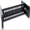 19 Inches Din Rail Rack Mount Adjustable Bracket 2U Height for Media Converter, Ethernet Switch, Industrial PoE Switch,Power Supplies Server Racks and Cabinet (Black) view 1