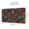 Colorful Cafe Menu Large Mouse Pad Gaming Mousepad XXL 15.829.5 in Non-Slip Rubber Base Desk Mats on Top of Desks Mouse Pads for Wireless Mouse Computer Desks Accessories view 3