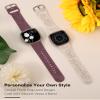 Minyee 2 Packs Floral Engraved Band Compatible with Fitbit Versa 4/Versa 3/Sense 2/Sense Band Women, Cute Silicone Dandelion Sunflower Design Soft Sport Fancy Summer Strap for Sense 2 view 4