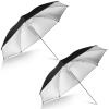 [2 Pack] 33" Black/Silver Reflector Umbrella Kit,Photography Umbrella Lighting Reflector for Contrast, Concentrative Light,Studio/Outdoor Photo and Video Lighting Accessories (2 * 33" Black) view 1