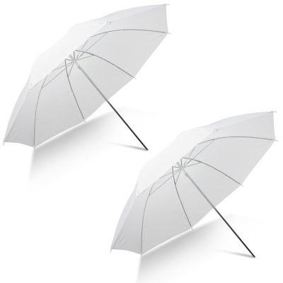 [2 Pack] Photography Umbrella Diffuser Kit,43"/110cm White Translucent Soft Umbrella Diffuser for Studio/Outdoor Photo and Video Lighting Accessories (2 * 43" White)
