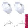[2 Pack] Photography Umbrella Diffuser Kit,43"/110cm White Translucent Soft Umbrella Diffuser for Studio/Outdoor Photo and Video Lighting Accessories (2 * 43" White) view 2