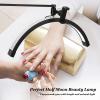 Led Half Moon Light for Lashes, Tattoo Lamp, 20 Inch Estheticians Light Desk Lamp 1680LMLED Fill Light with Phone Holder for Tattoo Make Up Lash Tech Manicure (US) view 3