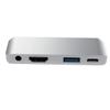 MERRYHAPY USB- Adapter with Pd Charging USB Headphone Jack for Laptops Compact Design High-Speed Data Transfer Silver view 1
