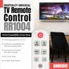 [10 Pack] Anderic Easy Big Button Universal TV Remote Control. Easy to Use, Learning, Glow Keys - Television & Cable Box Controller, Perfect for Assisted Living Elderly Care - White - RR1004 view 2