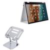 BoxWave Stand and Mount Compatible with Acer Chromebook Enterprise Spin 514 (CP514-2H) - Executive VersaView Laptop Stand, Ergonomic Adjustable Viewing Angle Metallic Riser - Metallic Silver view 1