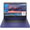 HP Portable Laptop, Student and Business, 14" HD Display, Intel Quad-Core N4120, 8GB DDR4 RAM, 64GB eMMC, 1 Year Office 365, Webcam, SD Card Reader, HDMI, Wi-Fi, Windows 11 Home, Blue, KKE Mousepad view 1