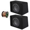 Pair (Qty 2) of Kicker Comp R 12" 1000 Watt Peak Power 2 Ohm Black Car Audio Subwoofer Enclosure with Speaker Wire view 1