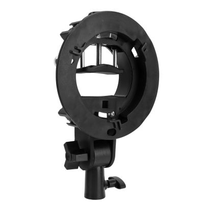 SType Bracket for Bowens Mount Bracket, ABS Portable SType Bracket Bracket Exquisite Workmanship Beautiful Appearance Black for Flash