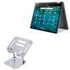 BoxWave Stand and Mount Compatible with Acer Chromebook Enterprise Spin 713 (CP713-3W) - Executive VersaView Laptop Stand, Ergonomic Adjustable Viewing Angle Metallic Riser - Metallic Silver view 1