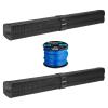 Pair (Qty 2) of Kicker KPB2 34" 300 Watt Peak Power Bluetooth Weatherproof Black Soundbar Speaker System w/Wireless Remote with Speaker Wire view 1