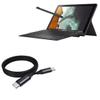 BoxWave Cable Compatible with ASUS Chromebook Enterprise Detachable CM3 - DirectSync PD Cable (3ft) - USB-C to USB-C (100W), Type C Braided Charge and Fast Sync - Jet Black view 1