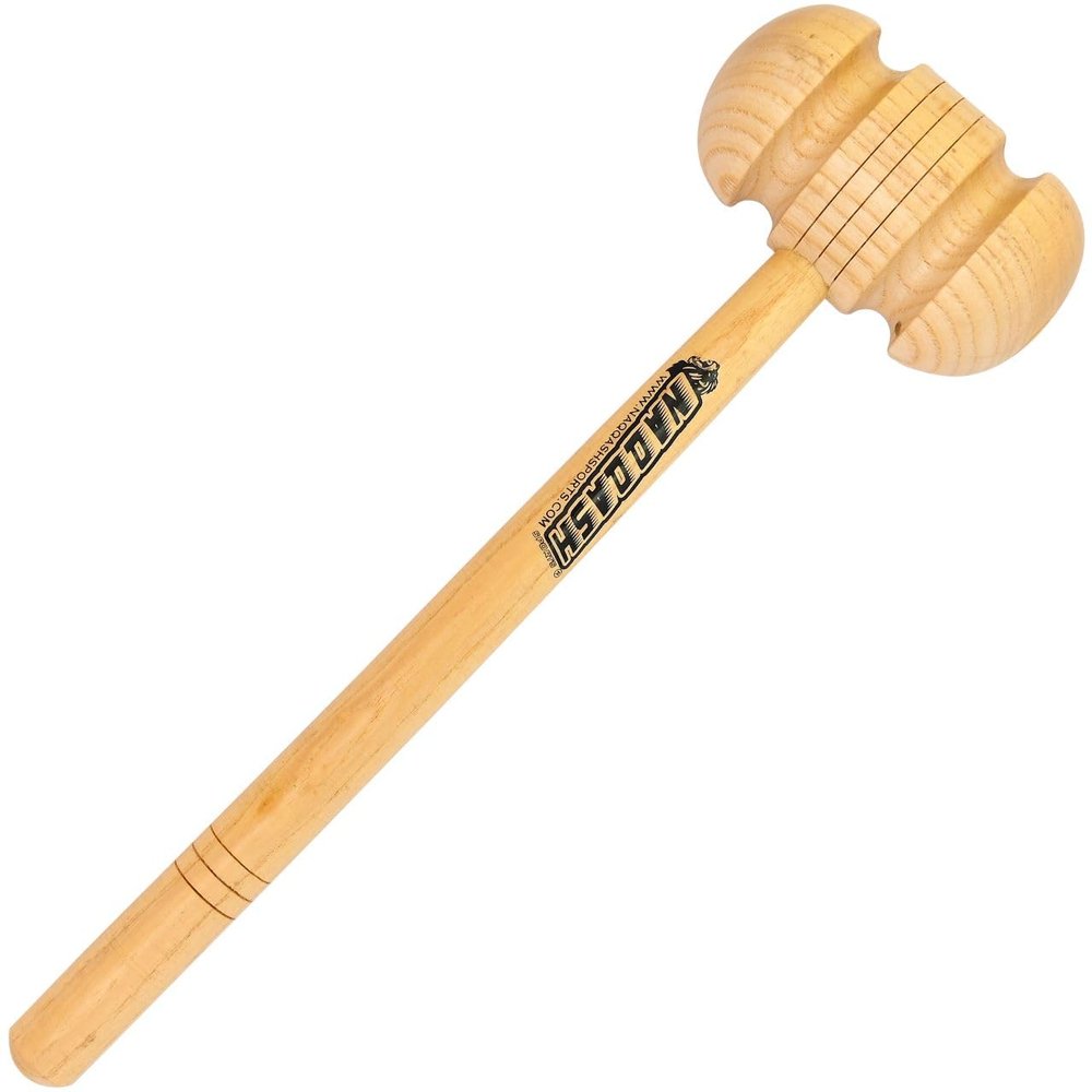 Double Side Bat Mallet for Cricket Bat Knocking Regular Ash Wood by Naqqash Sports