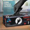 Glove Station Nitrile Disposable Gloves - Powder-Free, Latex-Free, Textured Grip, Food Grade Rated Household Gloves - Ideal for Cleaning, Cooking Use -Black - 6MIL - XL (100 Count) view 2