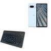 BoxWave Keyboard Compatible with Google Pixel 7a - SlimKeys Bluetooth Keyboard - with Backlight, Portable Slim LED 7 Colors - Jet Black view 1
