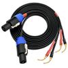 CESS-276-6f Braided-Type Pin Banana Plug to Speakon Speaker Cable, Secure Contact with Spring Clips, Super Soft Silicone 12 Gauge Wires (6 Feet) view 1