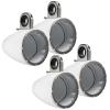 2 Pair (Qty 4) of Kicker KMTES 8" Weatherproof Marine Single Empty Tower Speaker Enclosures (White) view 1
