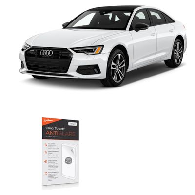 BoxWave Screen Protector Compatible with Audi 2021 A6 (10.1 in) - ClearTouch Anti-Glare (2-Pack), Anti-Fingerprint Matte Film Skin