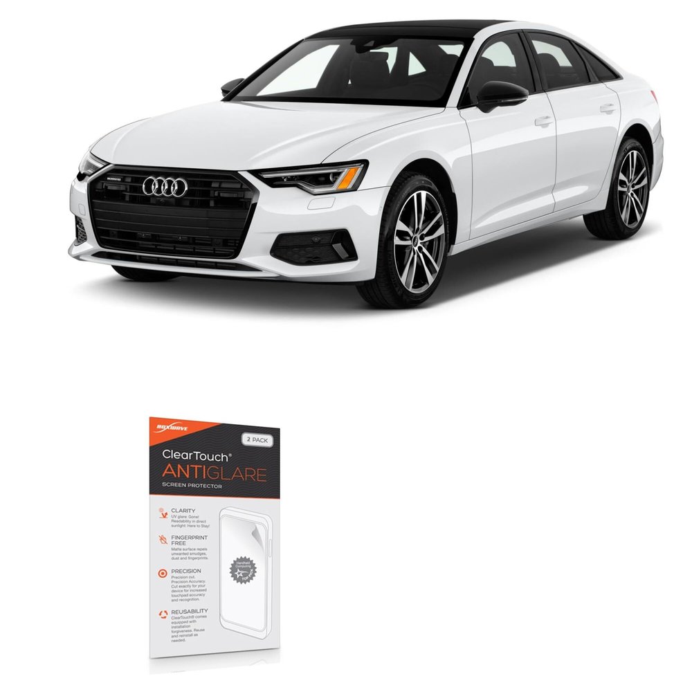 BoxWave Screen Protector Compatible with Audi 2021 A6 (10.1 in) - ClearTouch Anti-Glare (2-Pack), Anti-Fingerprint Matte Film Skin