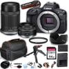 Canon EOS R100 Mirrorless Camera with 50mm Prime Lens + 55-210mm Lens + 64GB Memory Card, Case, Hood, Grip-Pod, Filter Professional Photo Bundle (Renewed) view 1