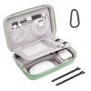 MOSISO Electronic Organizer Travel Case Compatible with MacBook Power Adapter, Compatible with Magic Mouse & Pencil, SD Card, USB Flash Disk with 4 Modular Insert & 2 Cable Tie & Snap Hook, Green view 1