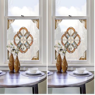 Artscape Newport Amber Window Accent 12" x 12" (Pack of 2)