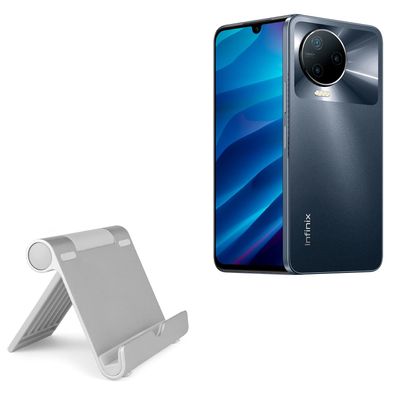 BoxWave Stand and Mount Compatible with Infinix Note 12 (2023) - VersaView Aluminum Stand, Portable, Multi Angle Viewing Sturdy
