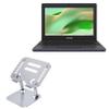 BoxWave Stand and Mount Compatible with ASUS Chromebook CR11 Flip (CR1102F) - Executive VersaView Laptop Stand, Ergonomic Adjustable Viewing Angle Metallic Riser - Metallic Silver view 1