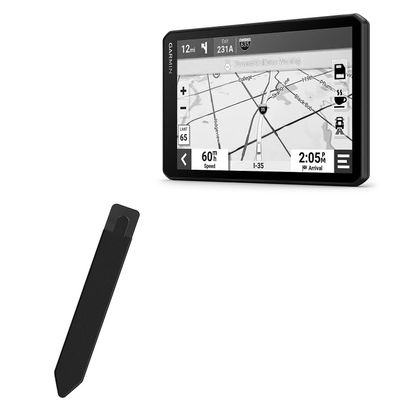 BoxWave Stylus Pouch Compatible with Garmin dezlCam OTR710 (7 in) - Stylus PortaPouch, Pen Stylii Holder Carrier Portable Self-Adhesive - Jet Black