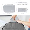 MOSISO Electronic Organizer Travel Case Compatible with MacBook Power Adapter, Compatible with Magic Mouse & Pencil, SD Card, USB Flash Disk with 4 Modular Insert & 2 Cable Tie & Snap Hook, Gray view 4