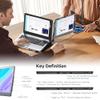 F2 Triple Portable Monitor Extender Aluminum Alloy Dual 14'' Display Multi-angle FHD 1080P IPS Type-C/Mini HDMI Laptop Screen Extender Compatible with Windows/MAC/Chrome/Linux (F1-JJSZ-01) view 3
