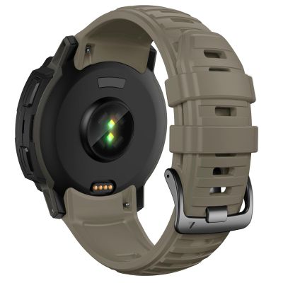 NotoCity Band for Garmin Instinct 2X Solar, Instinct 2X Soft 26MM Silicone Replacement Watch Strap(Brown)