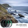 K&F CONCEPT 77mm Lens Filters Kit Neutral Density ND8 ND64 CPL Circular Polarizer Filter Set with 24 Multi-Layer Coatings for Camera Lens view 2