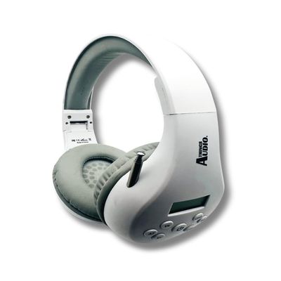THINGS AUDIO Portable Personal FM Radio Headphones, White & Gray