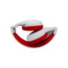 THINGS AUDIO Portable Personal FM Radio Headphones Pull-Out Antenna for Great Reception, Walking, Jogging, Relaxing, School, Talk Radio - Powered by 2AA Batteries (Not Included) (White & Red) view 3