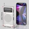 Goodes AM FM Radio Portable for Home Outdoor, Transistor Radio 2AA Battery Operated with Long Range Reception, Loud Speaker, Transistor Antenna, Earphone Jack, Small Gifts for Seniors Elderly-White view 2