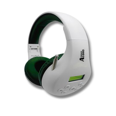 THINGS AUDIO Portable Personal FM Radio Headphones, White & Army Green