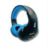 THINGS AUDIO Portable Personal FM Radio Headphones Pull-Out Antenna for Great Reception, Walking, Jogging, Relaxing, School, Talk Radio - Powered by 2AA Batteries (Not Included) (Black & Blue) view 1