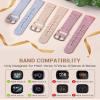 Girovo 3 Pack Cartoon Engraved Band Compatible with Fitbit Versa 4 Bands/Fitbit Versa 3 Bands/Sense/Sense 2 Band Women, Cute Soft Silicone Replacement Bracelet Sport Designer Fancy Strap for Versa 4 view 2